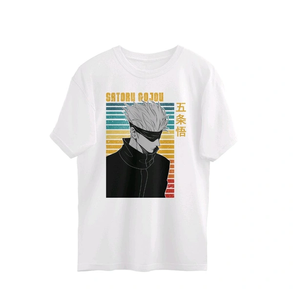 "Satoru Gojou Oversized T-shirt" - White, L, Free