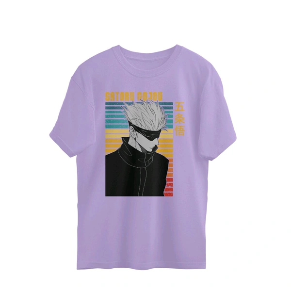 "Satoru Gojou Oversized T-shirt" - Lavender, S, Free