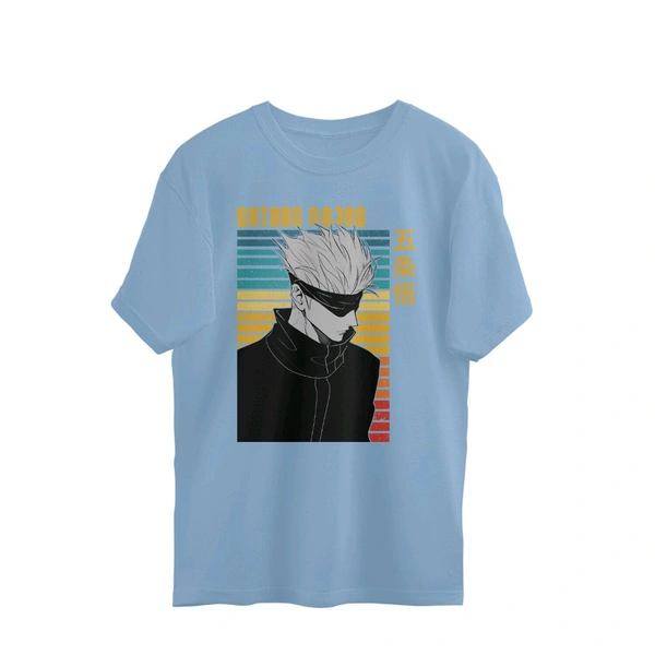 "Satoru Gojou Oversized T-shirt" - Baby Blue, L, Free