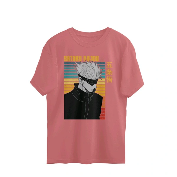 "Satoru Gojou Oversized T-shirt" - Rose Bud, XL, Free
