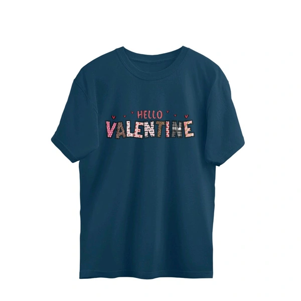 Happy Valentine Oversized T-shirt - Nile Blue, XL, Free