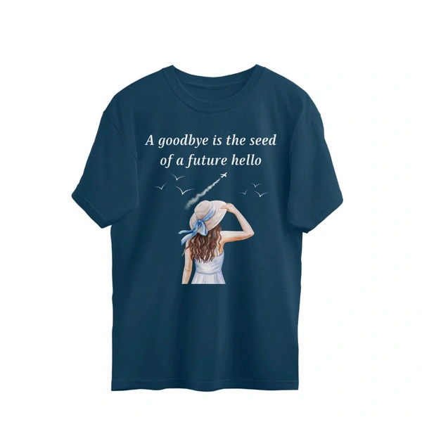 Future Hello Oversized T-shirt - Blue Whale, Free, XS