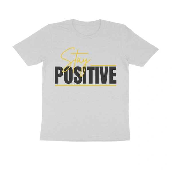 Modern Stay Positive Round Neck Half Sleeve T-shirt - Celeste, XXL, Free