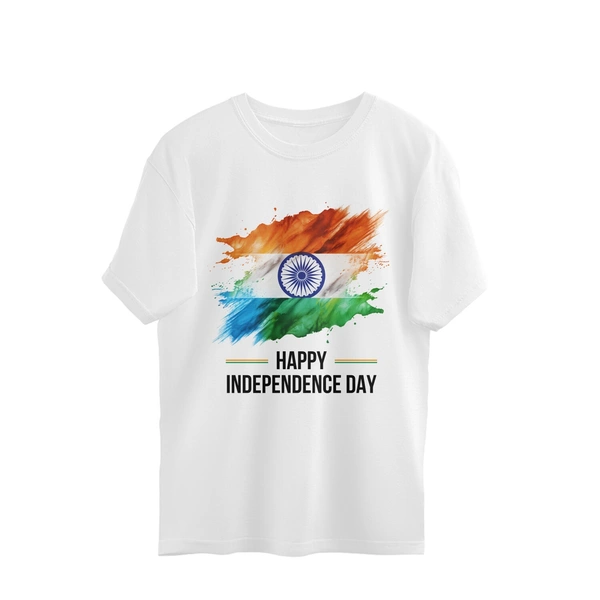 Independence Day Special Oversized T-shirt - White, M, Free