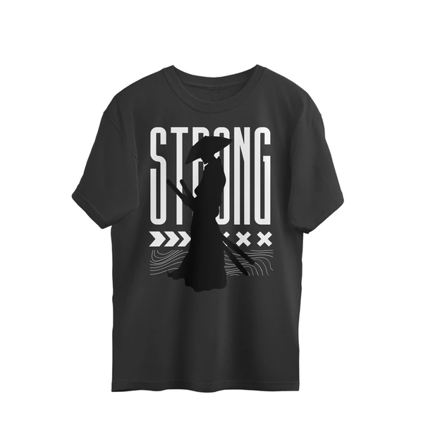 Strong Oversized T-shirt - Black, XL, Free