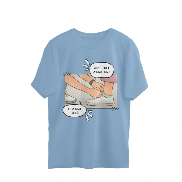 Be About Love Oversized T-shirt - Polo Blue, XS, Free