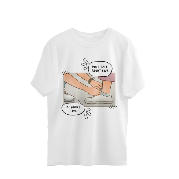 Be About Love Oversized T-shirt - White, XXL, Free