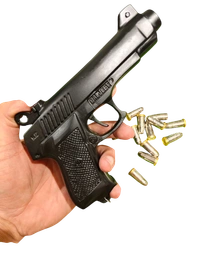 Kehar 9mm Cork Gun | Kahar Sound Cork Gun Matt Black Edition With Cover And 6 Dummy Bullets - Black