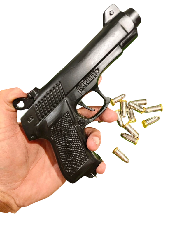 Kehar 9mm Cork Gun | Kahar Sound Cork Gun Matt Black Edition With Cover And 6 Dummy Bullets - Black
