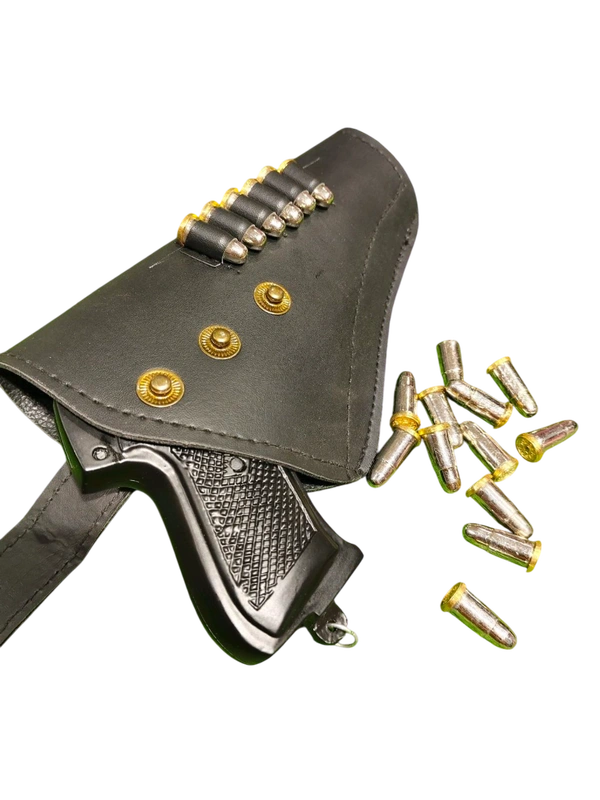 Kehar 9mm Cork Gun | Kahar Sound Cork Gun Matt Black Edition With Cover And 6 Dummy Bullets - Black