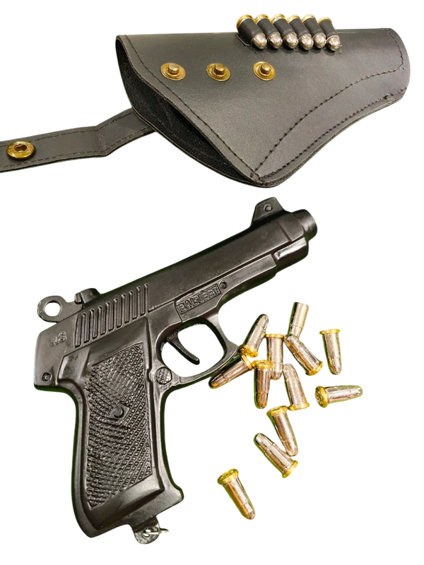 Kehar 9mm Cork Gun | Kahar Sound Cork Gun Matt Black Edition With Cover And 6 Dummy Bullets - Black