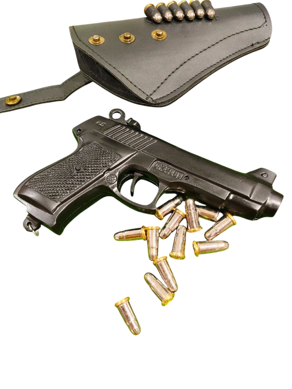 Kehar 9mm Cork Gun | Kahar Sound Cork Gun Matt Black Edition With Cover And 6 Dummy Bullets - Black