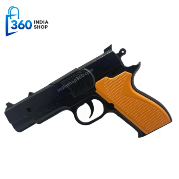 Realistic Ring Cap Toy Gun - Comes with Cover | Premium Ring Cap Gun | Diwali Celebration Cap Gun - Black