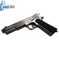 World War 9MM Real Silver Look Big Sound Cork Gun ( 1 BOX CORK+1 COVER FREE)	