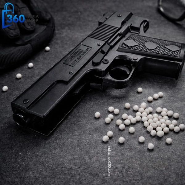 Spartan Air Pistol With Metal Loader - Realistic Look Design Full Body Metal - Black