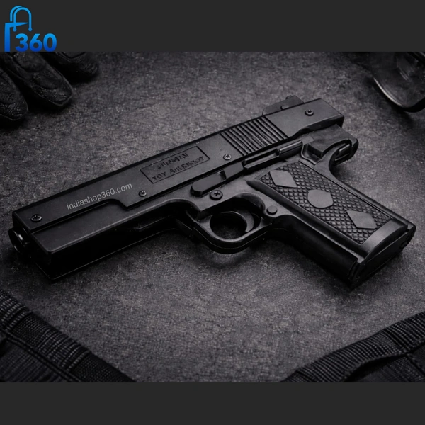 Spartan Air Pistol With Metal Loader - Realistic Look Design Full Body Metal - Black