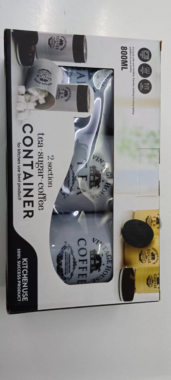 Tea, Sugar, Coffee Container Set 