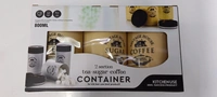 Tea, Sugar, Coffee Container Set 