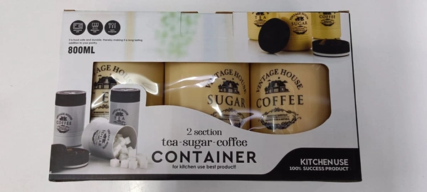 Tea, Sugar, Coffee Container Set 