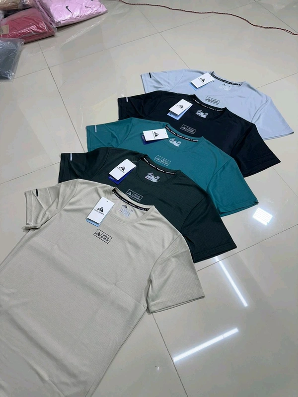 Wild Shark Melange Lycra Plain Tshirt  - M L XL XXL