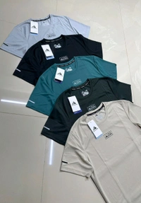 Wild Shark Melange Lycra Plain Tshirt  - M L XL XXL