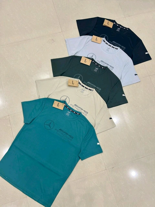 Premium Quality Melange Lycra Tshirts Pm - M L XL XXL