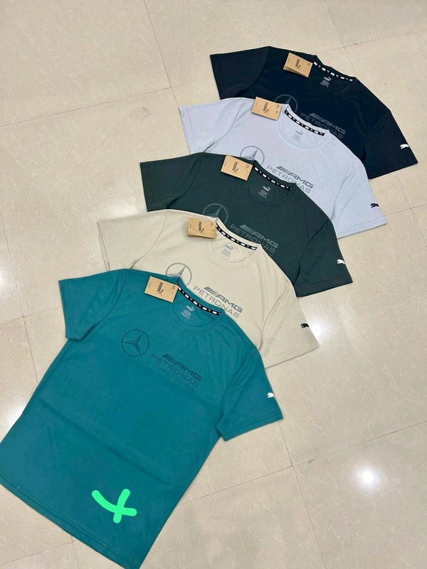 Premium Quality Melange Lycra Tshirts Pm - M L XL XXL