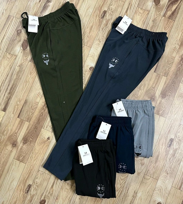 Fine Quality Dobby Lycra Track Pants UA - M L XL XXL