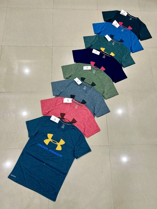 Fine Quality Melange Lycra Tshirts  - M L XL XXL