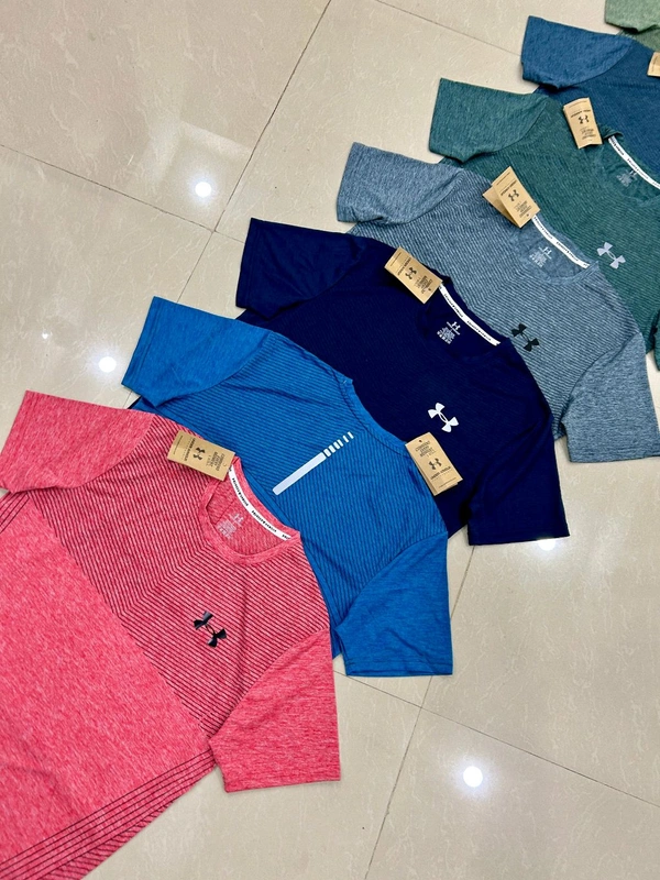 Premium Quality Melange Lycra Tees - M L XL XXL