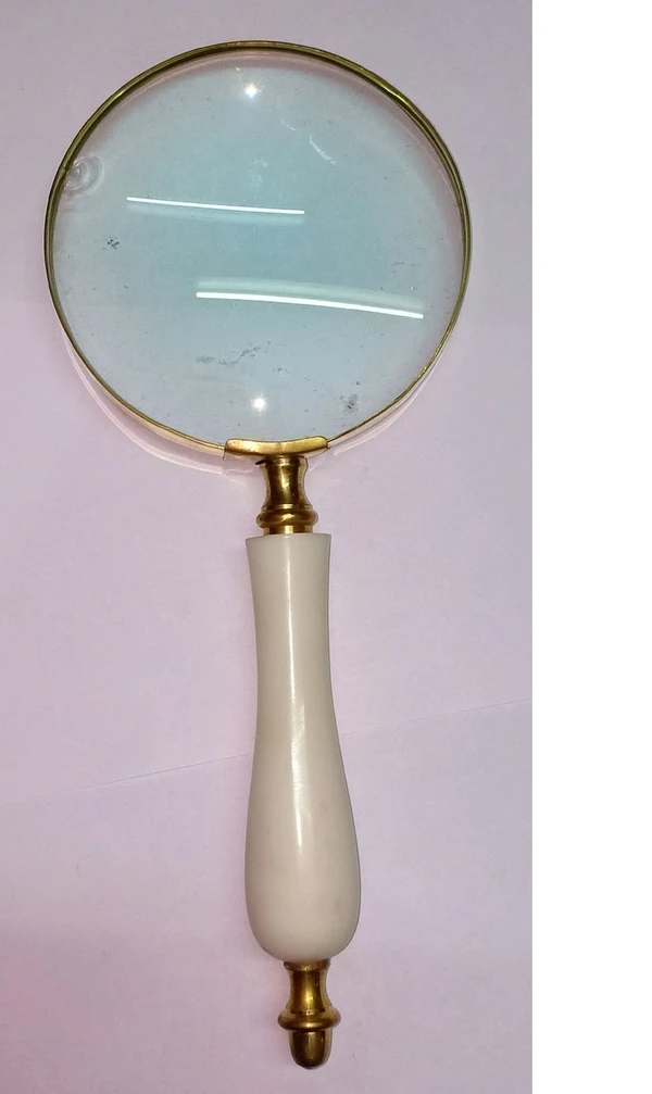 Zain R Creation Magnifying Glass with 4  inch Glass - L.4.5'' Dia 4''