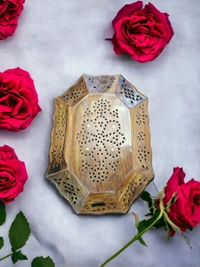 Sold By ZAIN R CREATION Tray Brass Inlay  - L.12.5'' W.8.5'' H.1.5'', Natural Polish, Wooden