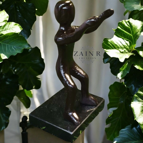 Sold By ZAIN R CREATION Smart Phone Mobile Holder Brown - H.7'' L.3.5'' W.2.5'', Brown, Aluminium & Granite Base