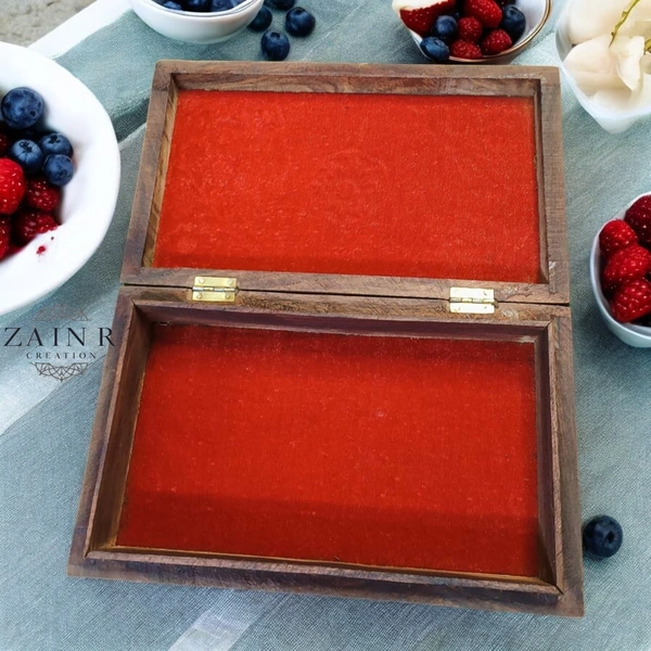 Sold By ZAIN R CREATION  Jewellery Box Carving with Brass Inlay