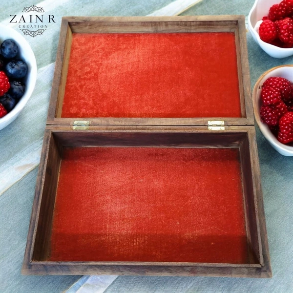 Sold By ZAIN R CREATION Jewellery Box Carving With Brass Inlay 