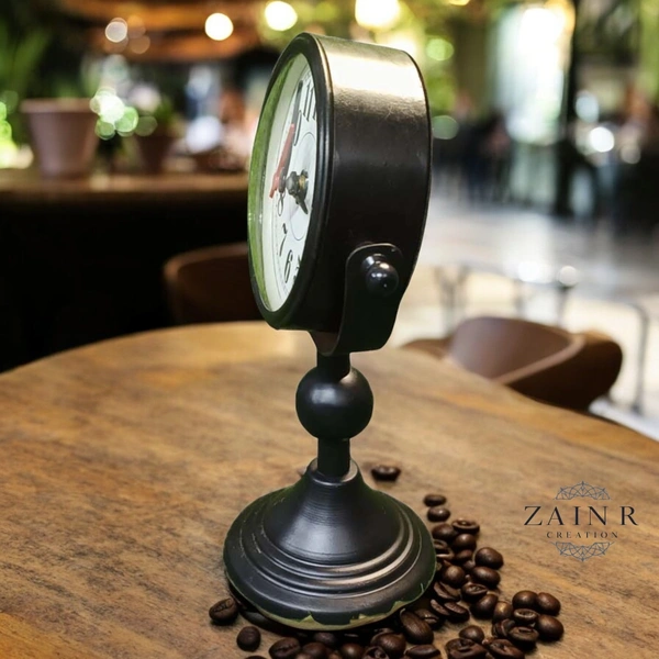 Sold By ZAIN R CREATION Table Clock for Office, Home Use - H.9.5'' L.6.5'' Base. 4''