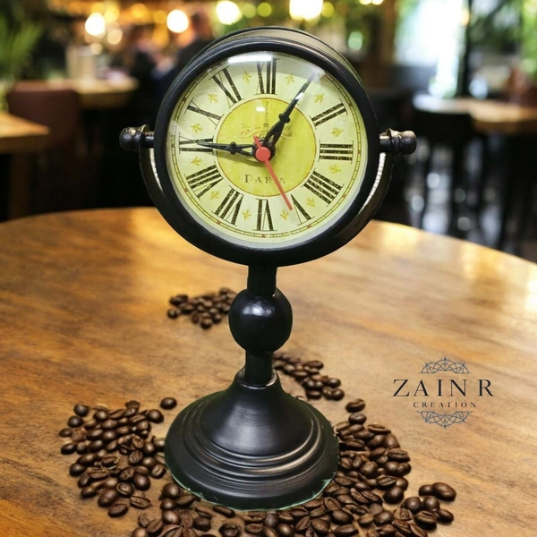 Sold By ZAIN R CREATION Table Clock for Office, Home Use - H.8.5'' L.5'' Base. 3''