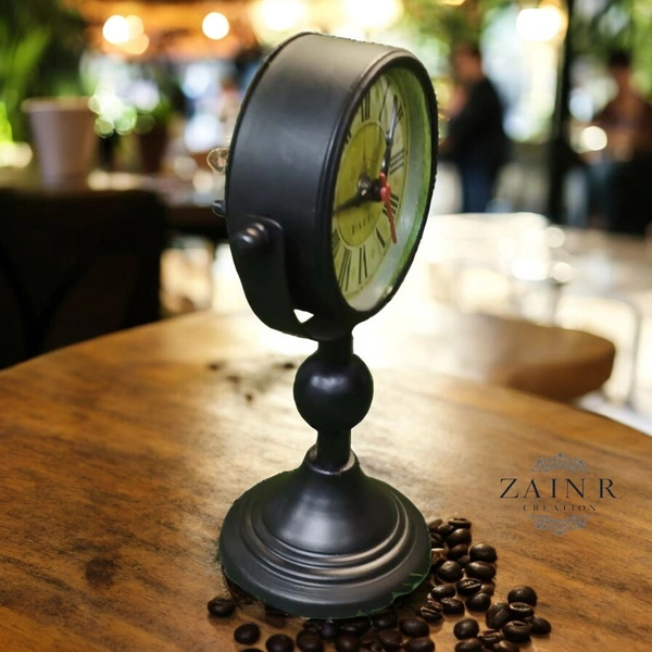 Sold By ZAIN R CREATION Table Clock for Office, Home Use - H.8.5'' L.5'' Base. 3''