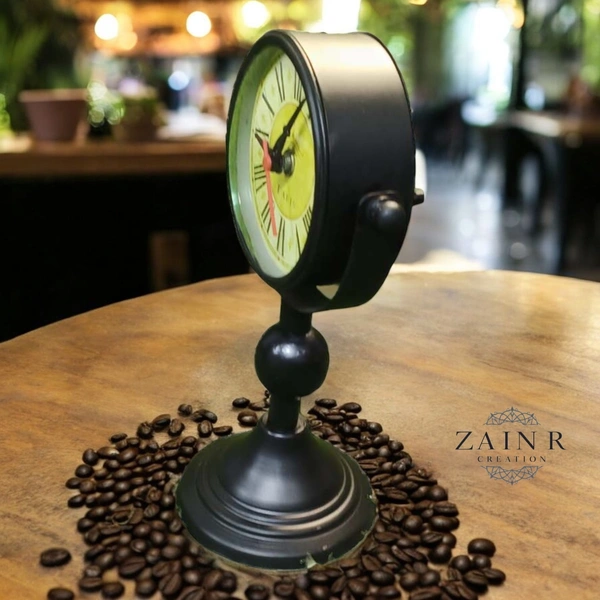 Sold By ZAIN R CREATION Table Clock for Office, Home Use - H.8.5'' L.5'' Base. 3''