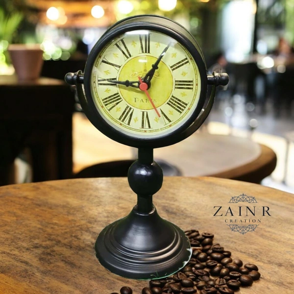 Sold By ZAIN R CREATION Table Clock for Office, Home Use - H.8.5'' L.5'' Base. 3''