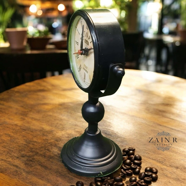 Sold By ZAIN R CREATION Table Clock for Office, Home Use - H.9.5'' L.6.5'' Base. 4''