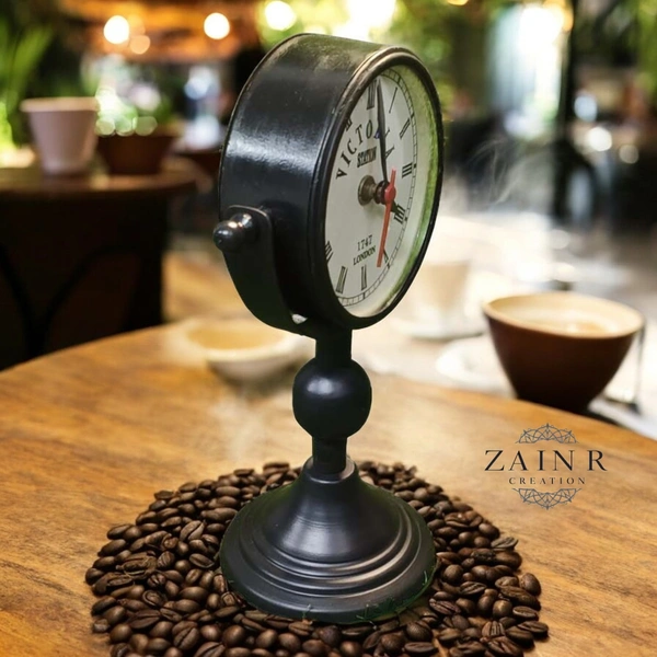 Sold By ZAIN R CREATION Table Clock for Office, Home Use - H.9.5'' L.6.5'' Base. 4''