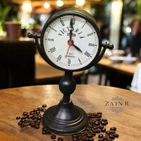Sold By ZAIN R CREATION Table Clock for Office, Home Use - H.9.5'' L.6.5'' Base. 4''