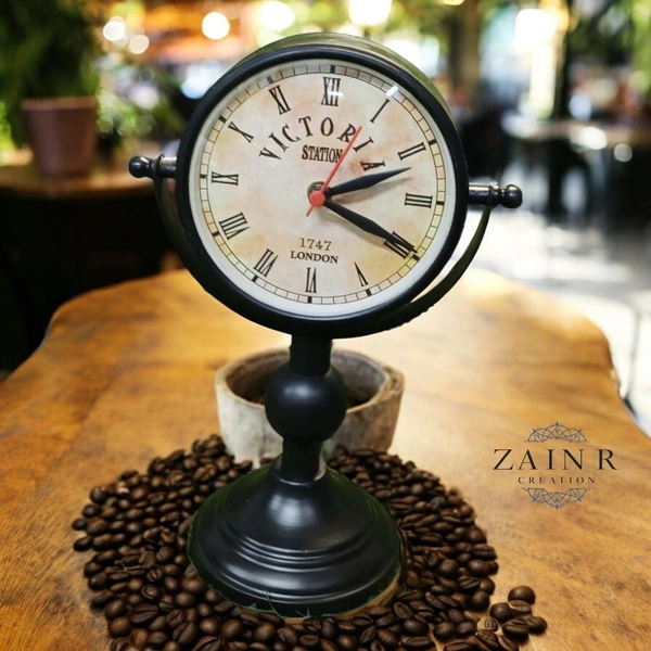 Sold By ZAIN R CREATION  Table Clock for Office, Home Use - H.11'' L.7'' B.4.5''