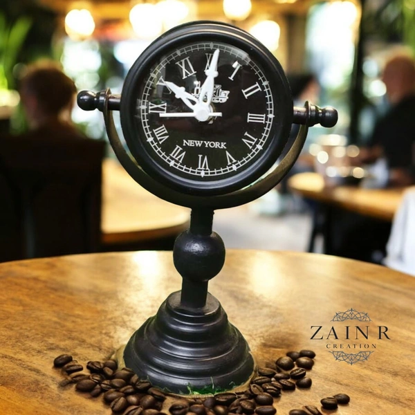 Sold By ZAIN R CREATION Table Clock for Office, Home Use - H.8.5'' L.5'' Base. 3''