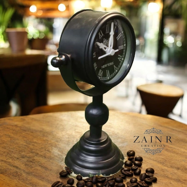 Sold By ZAIN R CREATION Table Clock for Office, Home Use - H.8.5'' L.5'' Base. 3''