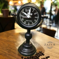 Sold By ZAIN R CREATION Table Clock for Office, Home Use - H.8.5'' L.5'' Base. 3''