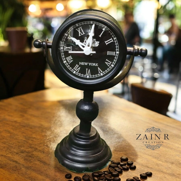Sold By ZAIN R CREATION Table Clock for Office, Home Use - H.8.5'' L.5'' Base. 3''