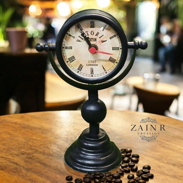 Sold By ZAIN R CREATION Table Clock for Office, Home Use - H.8.5'' L.5'' Base. 3''