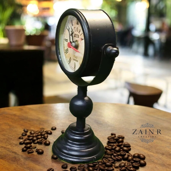 Sold By ZAIN R CREATION Table Clock for Office, Home Use - H.8.5'' L.5'' Base. 3''